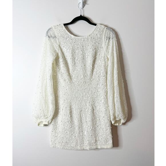 New BHLDN Anthropologie Forever That Girl Pearl Kanelle Dress $395 White Large - Picture 4 of 7